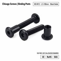 Vis Chicago à tête hexagonale, système Nylok anti-desserrage, acier inoxydable SS304, oxyde noir, fabrication directe, CE RoHS ISO9001