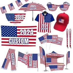 Drapeau en polyester personnalisé 2024 pour la campagne électorale présidentielle américaine « Prendre la France à l'école » avec impression par sublimation pour la promotion électorale - Product Image 2