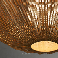 Lustre suspendu en rotin tressé style ferme, largeur 80 cm, 4 lumières, culot E26, structure métallique pour éclairage intérieur de maison, salle à manger, salon