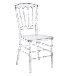 Transparent <b>Resin</b> Napoleon Chair for Wedding Events Fabric Dining Chair - Product Image 1