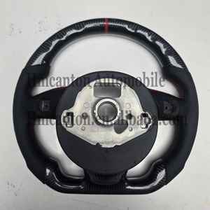 Volante Deportivo de Fibra de Carbono y Cuero Perforado para Audi A3 A4L A5 A6L A7 Q3 Q5, Venta al Por Mayor - Product Image 3