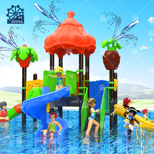Equipo de juegos al aire libre para niños Patio de recreo acuático Toboganes de HDPE de acero Parque acuático Tobogán acuático y columpio Set Parque de atracciones - Product Image 1