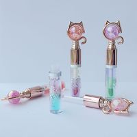 Nouveau style Huile à lèvres hydratante, brillante, longue durée, waterproof, végane, marque privée, changeante de couleur, avec porte-clés