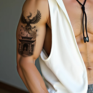 Tatuajes Temporales Realistas con Diseño Floral Vintage y <span class=keywords><strong>de</strong></span> Velas para Tocador, Arte Corporal para Mujeres (Muslos), Hombres (Brazos, Piernas, Mangas) - Product Image 5