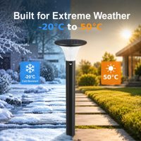 Lámpara Solar LED para Exteriores, Comercial, Impermeable IP65, 1000lm, para Jardín, Parque, Villa, Patio, Calle, Iluminación de Paisajes