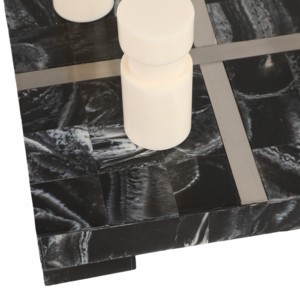 Set da gioco Tic Tac Toe con tavola in marmo, gioco da tavolo classico per l'arredamento del soggiorno e riunioni di famiglia - Product Image 5