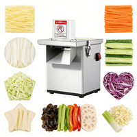 Commerciële groente-, aardappel- en fruit snijmachine 200W 220V 5 snijgroottes 20mm Laag geluidsniveau Bakkerij YYHB Merk UK Restaurants