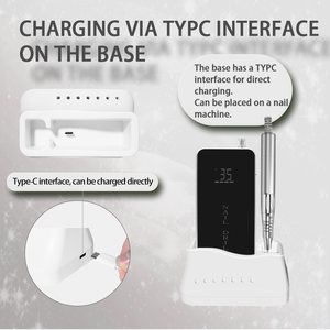 2032 새로운 도착 50% OFF 35000rpm 휴대용 브러시리스 충전식 젤 매니큐어 강한 네일 드릴 리무버 기계 전문가 - Product Image 3