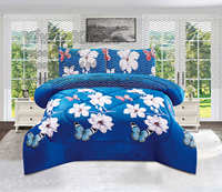 Lot de 3 couvertures Borrego à imprimé floral, en flanelle polaire, pour l'hiver, couvre-lit Sherpa Borrego, 3 pièces, taille King