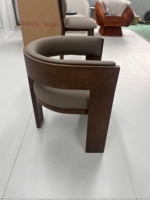 Fauteuil d'appoint moderne en bois massif courbé, sur mesure, rembourré, pour hôtel, villa, salon