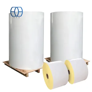 Gegoten Gecoate Stickers Papier Hot Melt Bagagelabel Koffer Zelfklevend Label Roll Jumbo