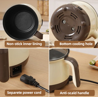 Marmite électrique Great Bear Marmite électrique multifonctionnelle antiadhésive avec couvercle pour la cuisine domestique