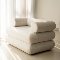 Conception de Tube de luxe nordique personnalisé velours maison salon dossier droit canapé salon loisirs fauteuil simple canapé doux