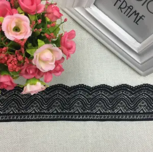 5.5 CM black Jacquard Lace trim in stock