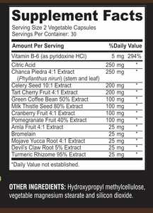 Cápsulas de vitaminas de ácido úrico Limpieza de hierbas Soporte articular Recuperación muscular Suplemento de soporte renal - Product Image 4