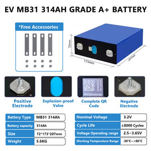 Литий-железо-фосфатные аккумуляторные ячейки <span class=keywords><strong>LiFePO4</strong></span> MB31/314Ач, 3.2В, 314Ач, 315Ач, Gotion 330Ач/340Ач, 345Ач, 628Ач, призматические литий-ионные аккумуляторные элементы - Product Image 2