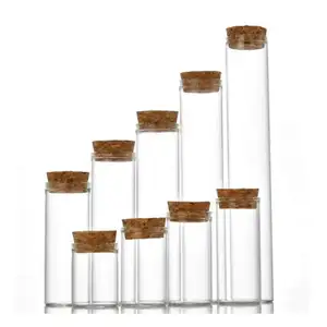 Cork Starry Sky Wishes Drift Bottle Capsule Wholesale Food Grade Flat Bottom Borosilicate Glass Test Tube