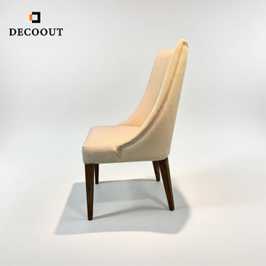 Chaise de salle à manger moderne nordique en tissu durable avec pieds en bois pour villa et hôtel, usage domestique, <span class=keywords><strong>design</strong></span> léger - Product Image 4