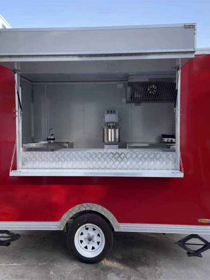 Mobile Pizza Ice Cream Fast Food Cart for Sale Concession Deep Fryer ...