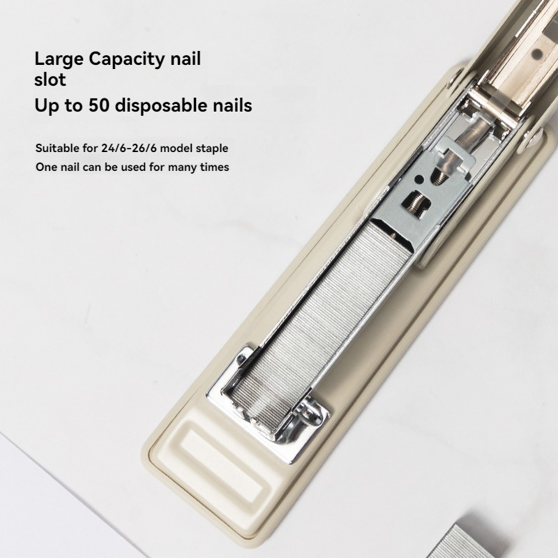 0315コンパクトポータブル金属デスクトップオフィスホッチキス