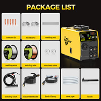 HAXIAOER MIG160 160A Mesin Las MIG Berpelindung Gas 110V 4-in-1 Gas Gasless Flux Core Lift TIG MMA Stick IGBT Inverter Portabel
