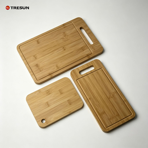 Juego de tablas de cortar de bambú con mango, tablas de cortar de madera para cocina con ranura para jugos, juego de tablas de cortar ecológicas - Product Image 6