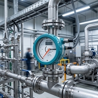 Metal Tube Rotameter Variable Area Flow Meter Local Pointer LCD Display 4~20mA RS485 Explosion Proof for Liquid Oil Water