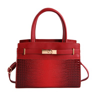 Nouveau sac à main pour femme en cuir PU avec motif crocodile gaufré, sac à bandoulière à poignée supérieure pour dames