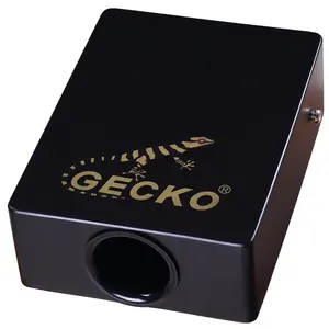 Kotak Cajon drum C-68K GECKO harga grosir kualitas tinggi persediaan pabrik kotak cajon drum mini perjalanan birch hitam dengan senar baja