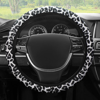 Housse de volant de voiture toutes saisons en chanvre à 4 branches avec anneau intérieur, kit de protection en tissu doux et élastique réglable