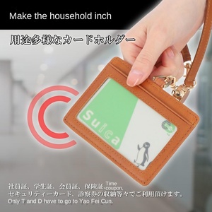 <span class=keywords><strong>CIBOLA</strong></span> Tarjetero de Cuero Genuino de Lujo, Doble Cara, con Etiqueta Transparente para Nombre, 2 Bolsillos, Cierre de Cremallera (Estilo Moderno Retro) - Product Image 4
