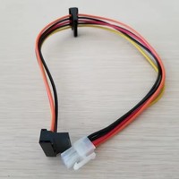 Cable de Alimentación Adaptador de Disco Duro Serial ATA SATA de 4 Pines a 2 Puertos para Placa Base ATX, para Lenovo IPC y Controlador Fiscal, 18AWG