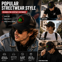 Casquettes Trucker Noires Délavées Personnalisées en Gros avec Broderie 3D en Relief – Casquettes Ajustables pour Commandes en Gros