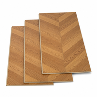 Parquet en bois d'ingénierie à chevrons, résistant à l'abrasion, Noyer noir, style rétro nordique européen, pour la maison et les magasins de vêtements