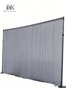 Easy install Pipe Kit and Drape Aluminum <b>Standing</b> Curtain System Wedding <b>Backdrop</b> Trade Show Photo Booth - Product Image 1