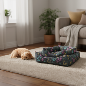 Cuccia per Cani Colorata con Fondo Antiscivolo, Set Tre Pezzi per Animali Domestici - Product Image 3