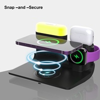 4-in-1 15W Multifunctionele draadloze opladerlamp LED-schermweergave wekker 3-traps helderheidsinstelling mobiele telefoon oordopjes smart
