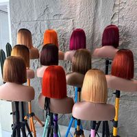 Peluca de Cabello Humano Corto Bob, con Frente de Encaje HD 13x4, Sin Pegamento, Lisa, para Mujeres, Cabello Virgen Brasileño Natural, Venta al Por Mayor