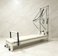 Reformer de Pilates en aluminium avec tour, ensemble complet, machine d'exercice multifonctionnelle pour le renforcement du tronc, pour studio commercial et salle de sport
