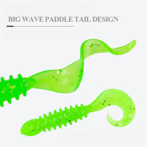 Señuelos de cebo de plástico blando con cola rizada, 35mm, 0,35G, 20 piezas, ultrapequeños, pequeños, pequeños, Macro, señuelos suaves, plantillas, Mini Jigging, novedad - Product Image 2