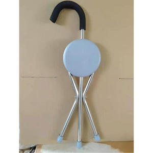 Elderly walking stick <b>stool</b>, foldable walking stick <b>stool</b>, stainless steel walking stick <b>stool</b>, wholesale in bulk for the - Product Image 1