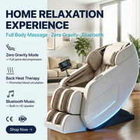 Fauteuil de massage électrique 4D Shiatsu Zhipin à gravité zéro avec commande vocale intelligente IA, compresse chaude, détection corporelle et airbags