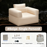 Sofá Inflable Individual Plegable Moderno Personalizado para Exteriores, Silla de Descanso Portátil de Inflado Rápido para Acampar, Cama para Uso Doméstico