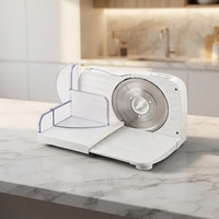 Trancheuse à viande électrique pliable 150W, boîtier en plastique, pour viande congelée et bacon, usage domestique et professionnel, certifiée UE/US, vente en gros directe usine OEM