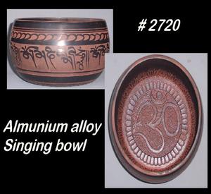 Cuenco de canto tibetano de aluminio para decoración del hogar, cuencos de Canto de Metal blanco hechos a mano con acabado colorido - Product Image 6
