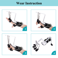 Équipement d'entraînement de rééducation à cinq doigts AVC Hémiplégie Séparateur de doigts Fixateur de poignet Correction des mains-Récupération des accidents vasculaires cérébraux
