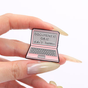 Dokument es oder es ist nicht passiert Emaille Pin Erinnerung Brosche Büro Revers Abzeichen Schmuck Geschenk für Lehrer - Product Image 4