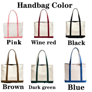Sac fourre-tout en toile de coton Cangnan Perfect Bags avec sangle colorée, sac de shopping vierge pour usage quotidien, taille standard - Product Image 2