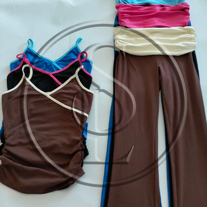 Ropa de salón para mujer, ropa informal personalizada para mujer, mallas suaves de Yoga, pantalones plegables, pantalones ajustados para mujer, pantalones acampanados, conjunto de salón - Product Image 6