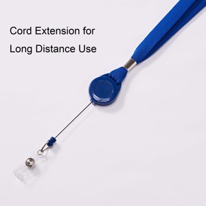 5/8\" (16mm) Tubular Breakaway <b>Lanyard</b> with ID Reel Badge Holder Made of Durable <b>Polyester</b> Material - Product Image 3
